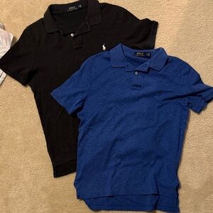 Polo Ralph Lauren charcoal grey/blackish and Blue Polo Shirts